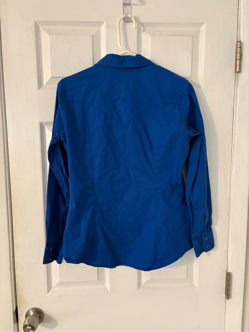 Wrangler Royal Blue Western Snap Shirt M - Picture 2 of 6